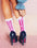 Pegada - Chaussettes de sport Pegada Socks Girl Power Rosa