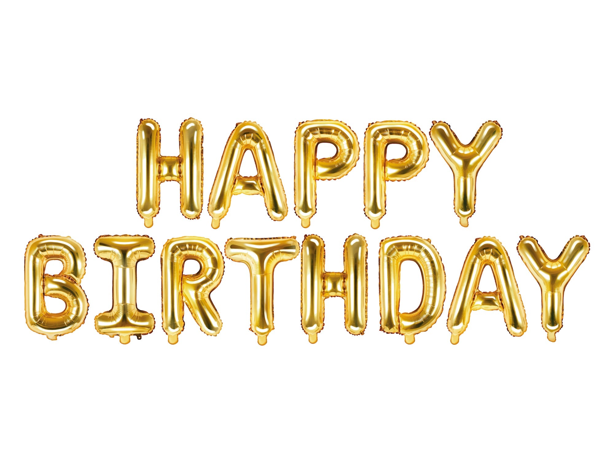 Happy Birthday Gold - Bannière en ballons PartyDeco 