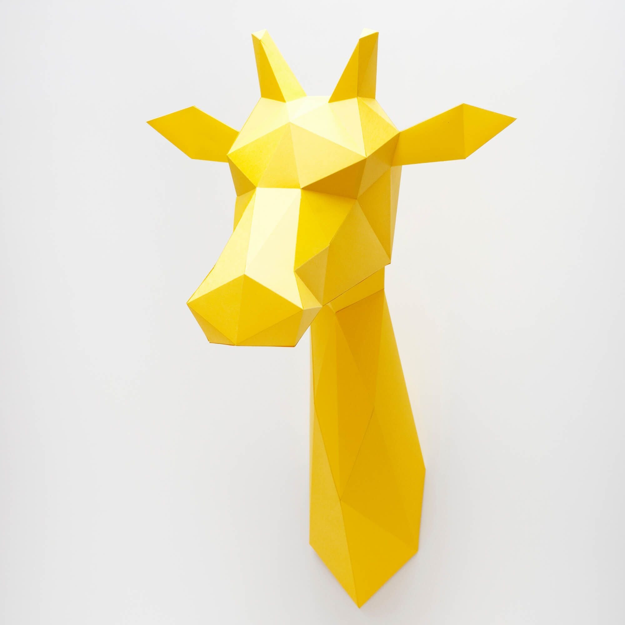 Paper Girafe - Trophée en papier Assembli Bright Yellow 