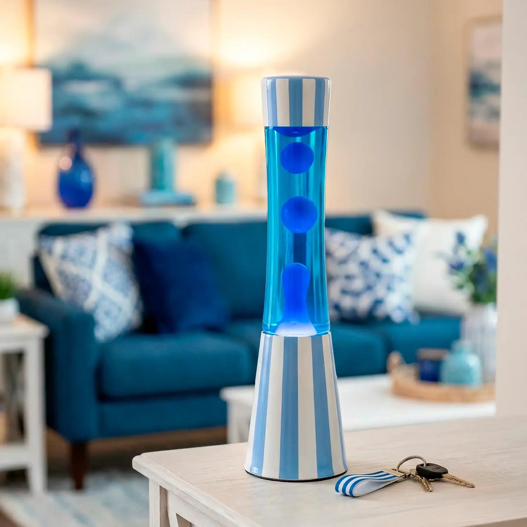 Tower Blue Stripes - Lampe lave