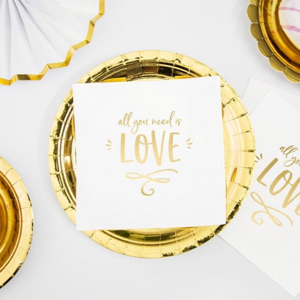 All you need is love - Pack de 20 serviettes PartyDeco 
