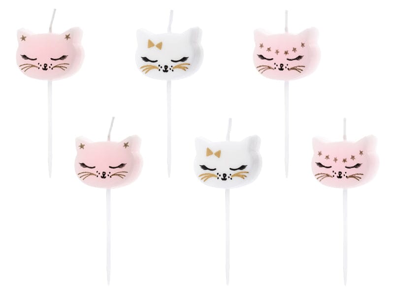 Cats Candles - Pack de 6 bougies PartyDeco 