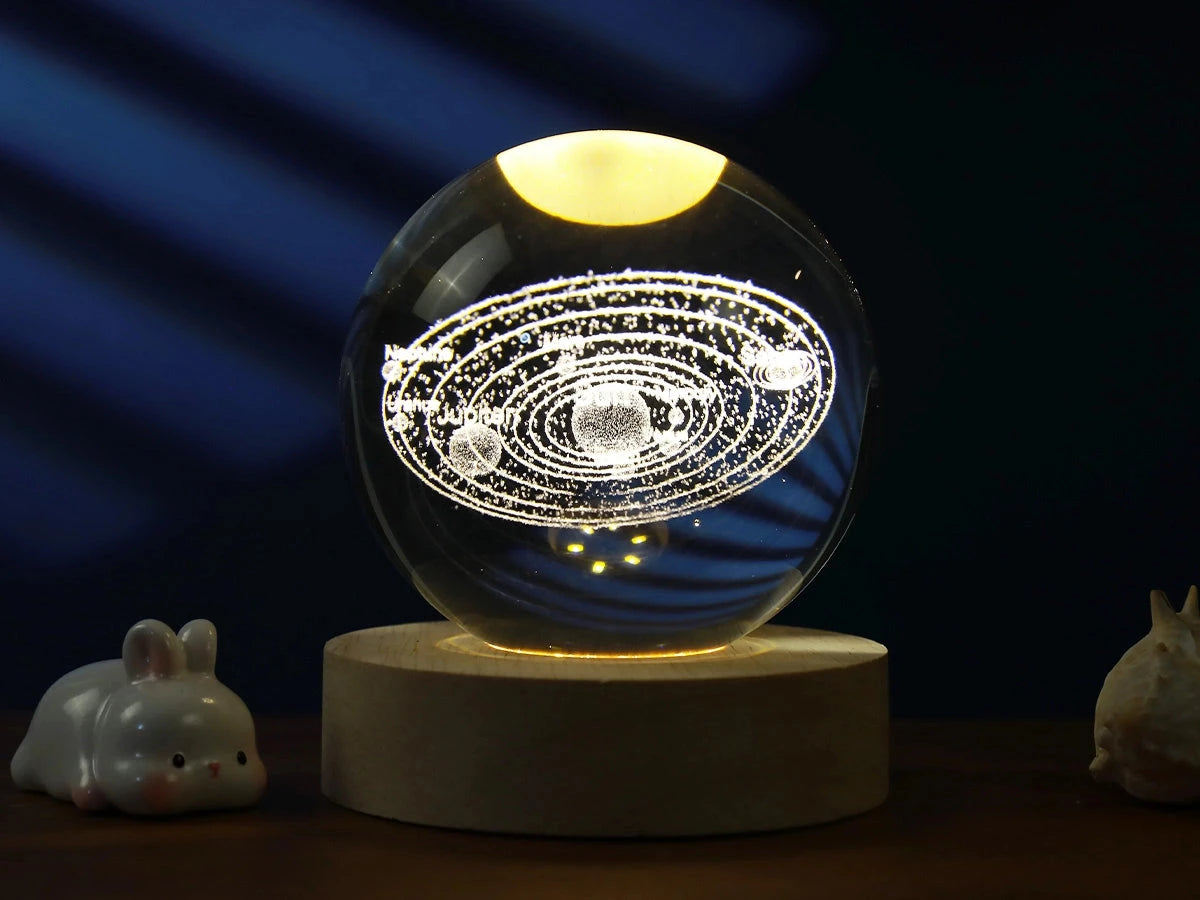 Crystal Ball Medium - Lampe de table LED boule de cristal iTotal Solar System 