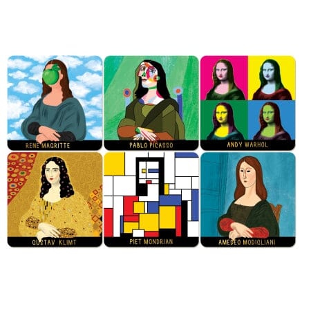Mona dans tous ses états - Dessous de verres x6 Cartes d'art 