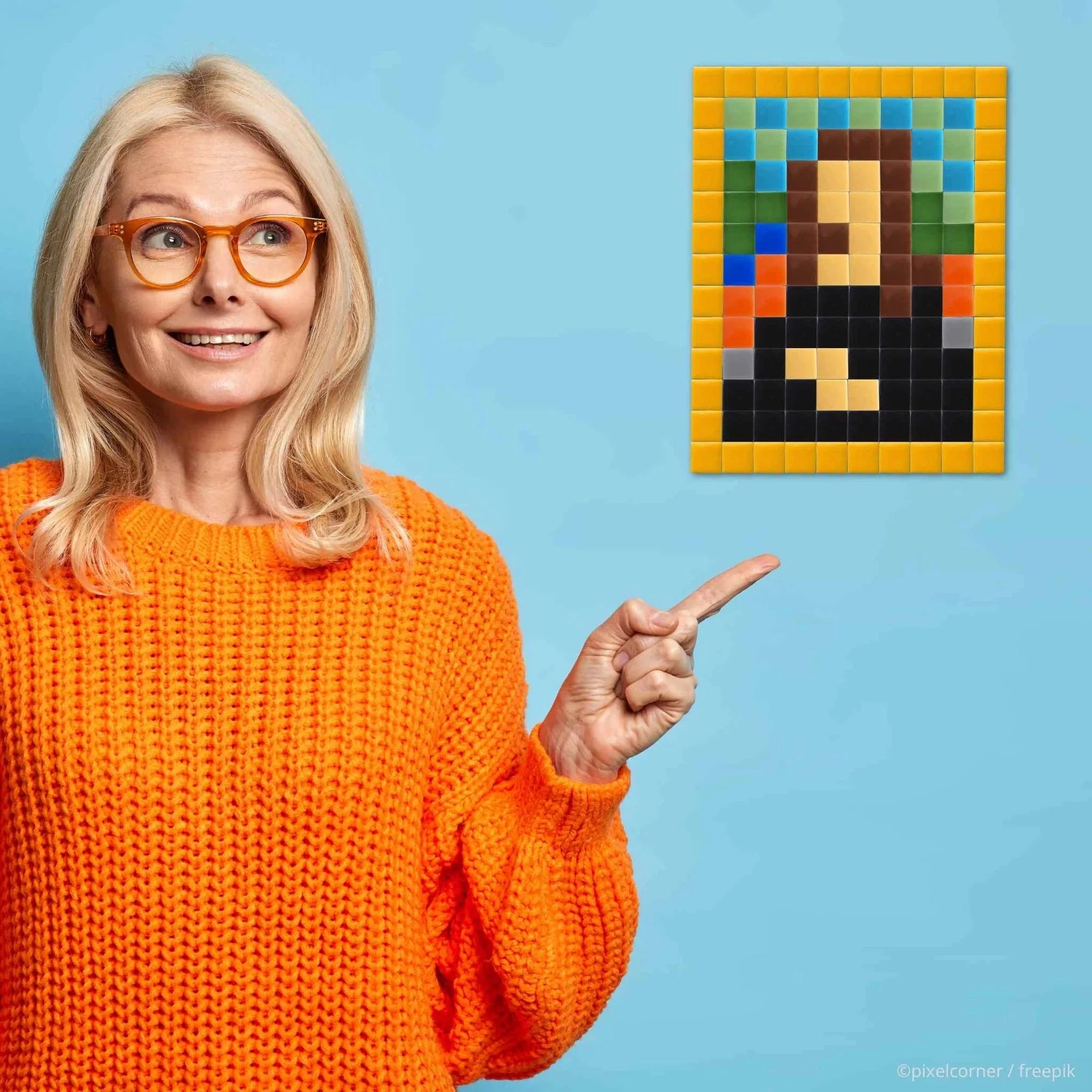Mona Lisa - Art kit mosaïque Pixel Corner 