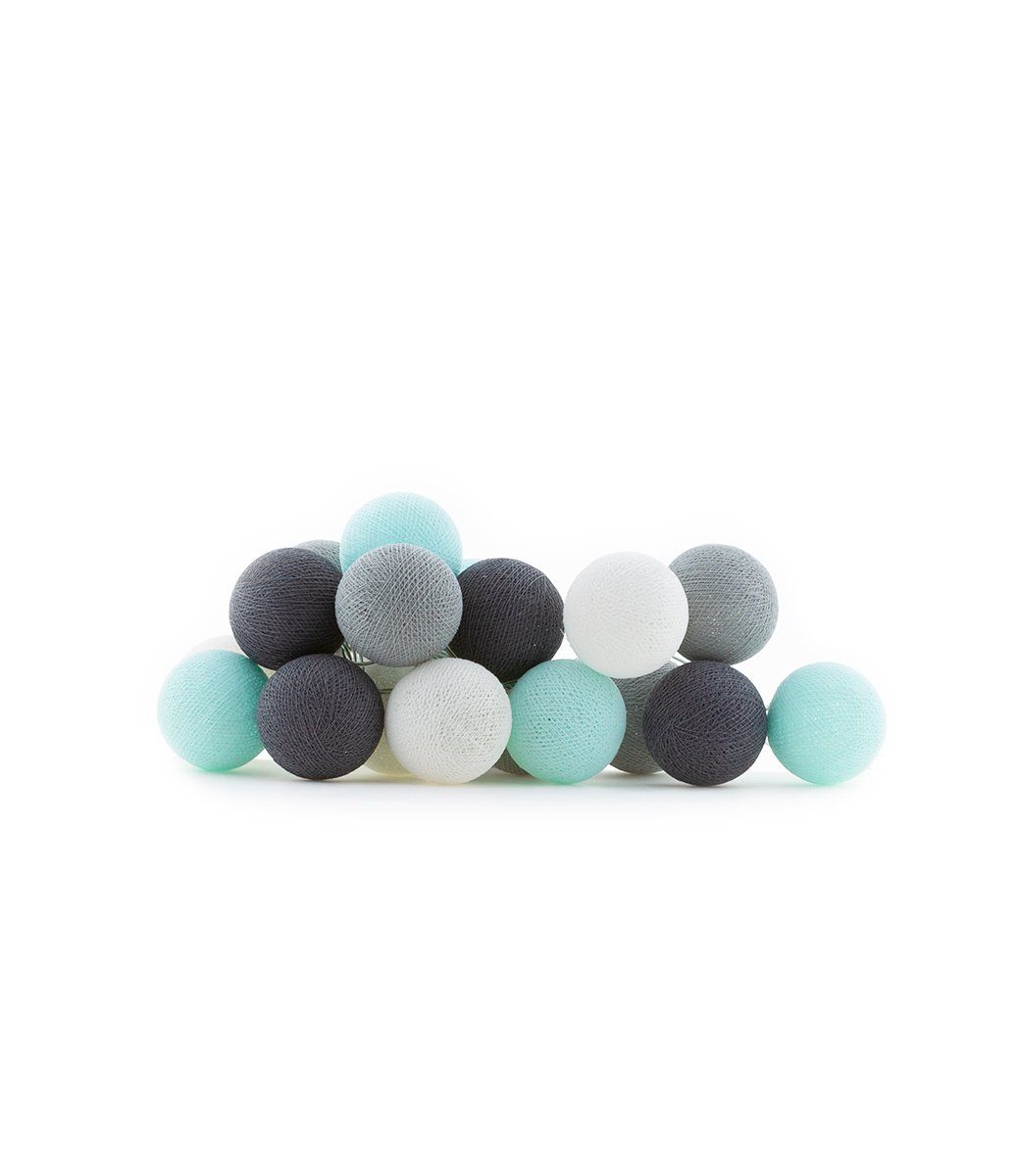 Aqua Grey - Guirlande lumineuse Guirlandes et cordons lumineux Cotton Ball Lights 