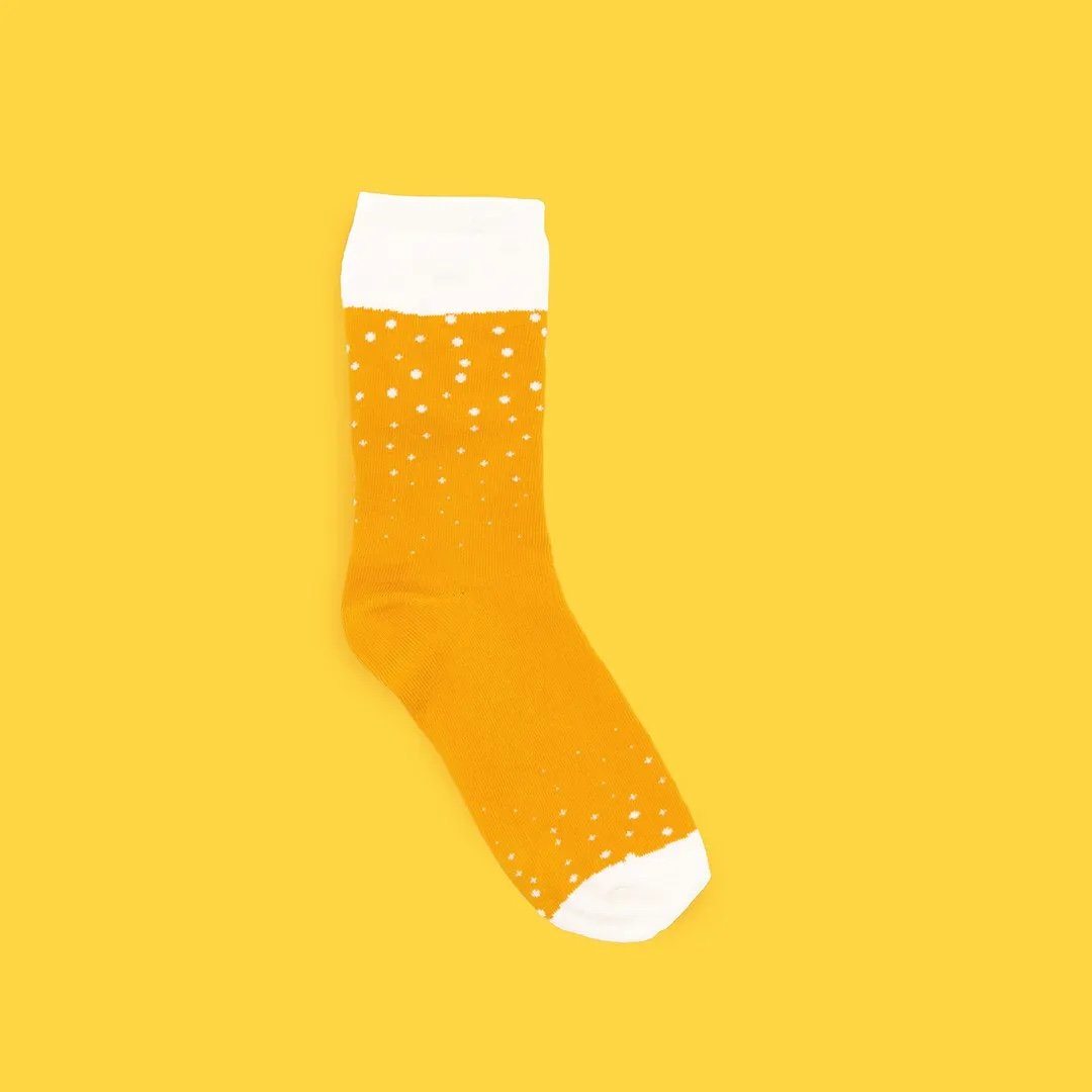 Beer Socks - Chaussettes bière Luckies of London Jaune 