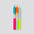 Dip Dye Neon - Bougie colorée x3 Pink Stories Rainbow Kisses 