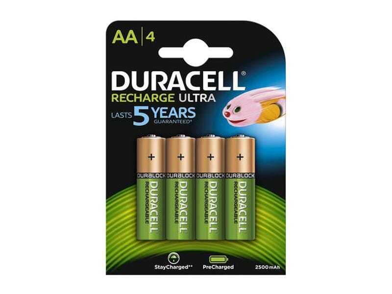 Duracell AA 2500mAh - Pack de 4 piles rechargeables Duracell 