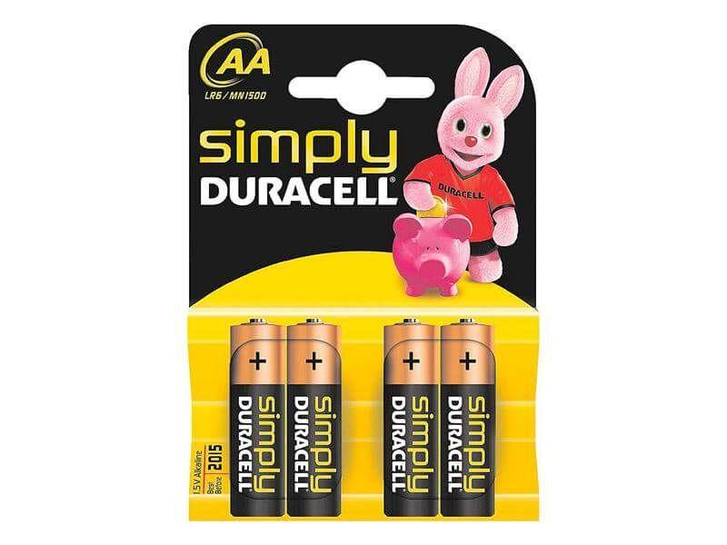 Duracell Simply AA/LR6 - Pack de 4 piles Duracell 