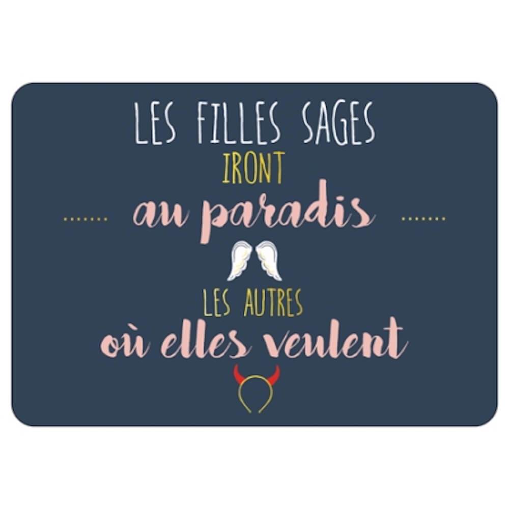 Filles sages - Set de table dorure Cartes d'art 
