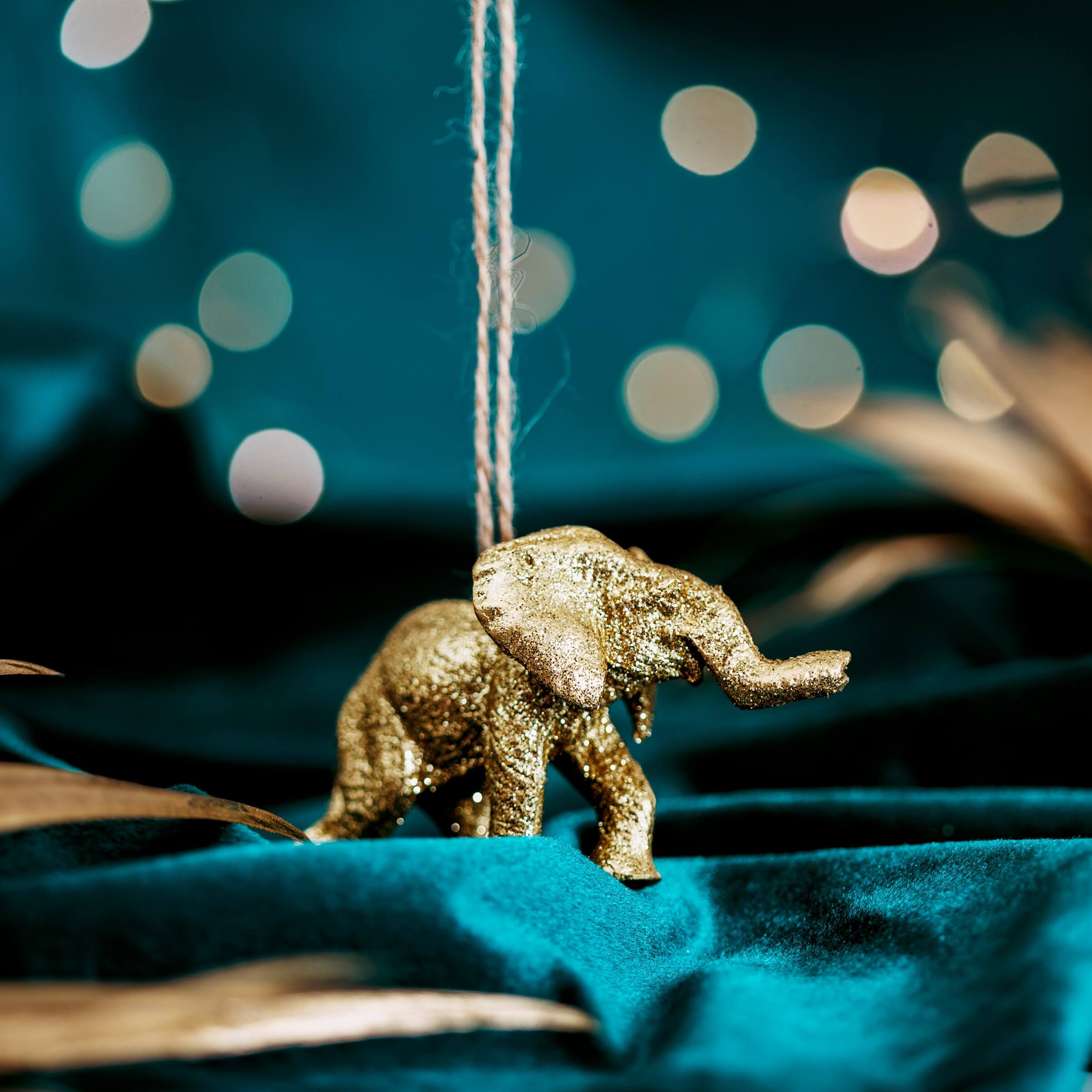 Gold Elephant - Décoration de Noël Sass & Belle 