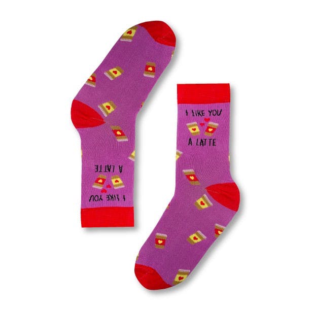 I Like You A Latte - Chaussettes femme Chaussettes Urban Eccentric 