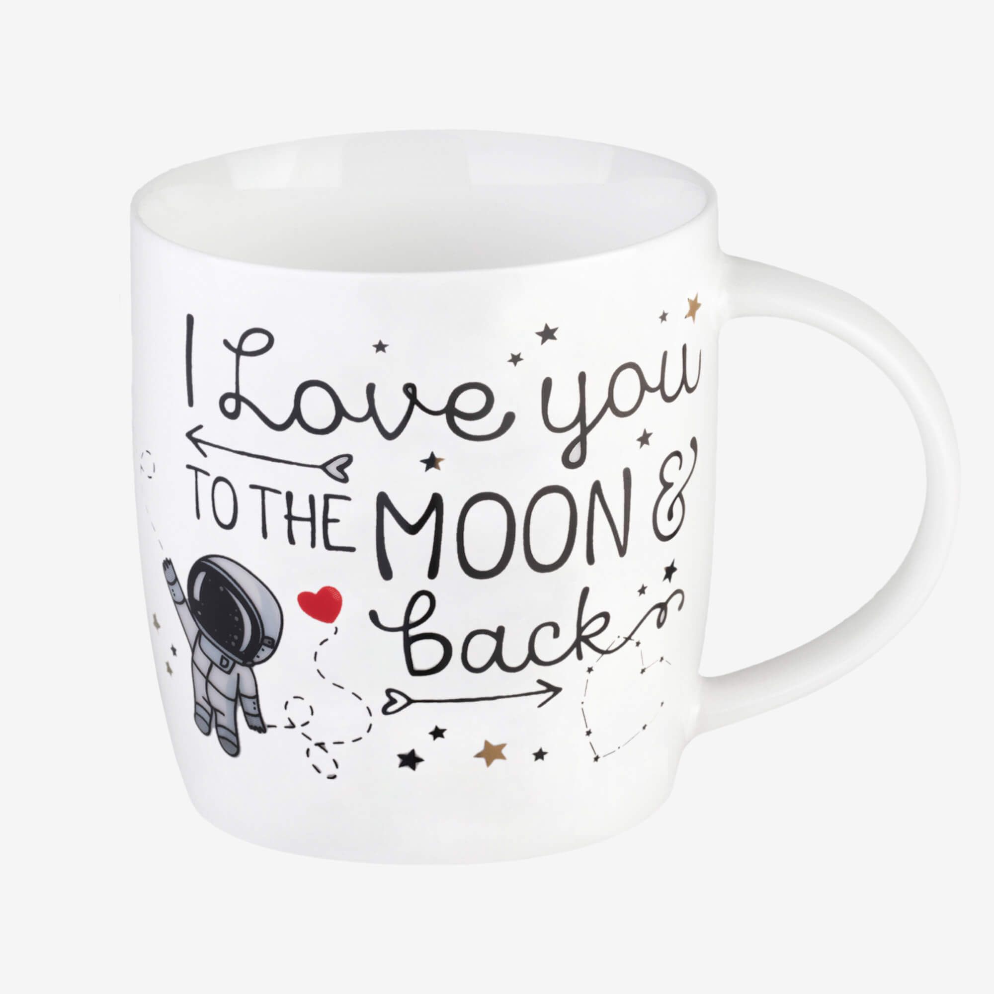 I love you to the moon & back - Mug en porcelaine Legami 