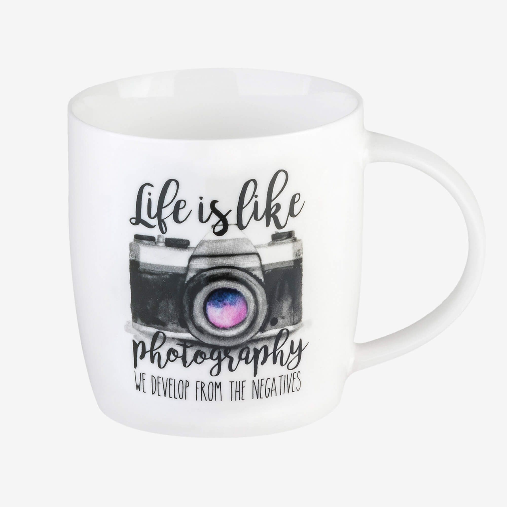 Life is like photography We develop from the negatives - Mug en porcelaine Legami 