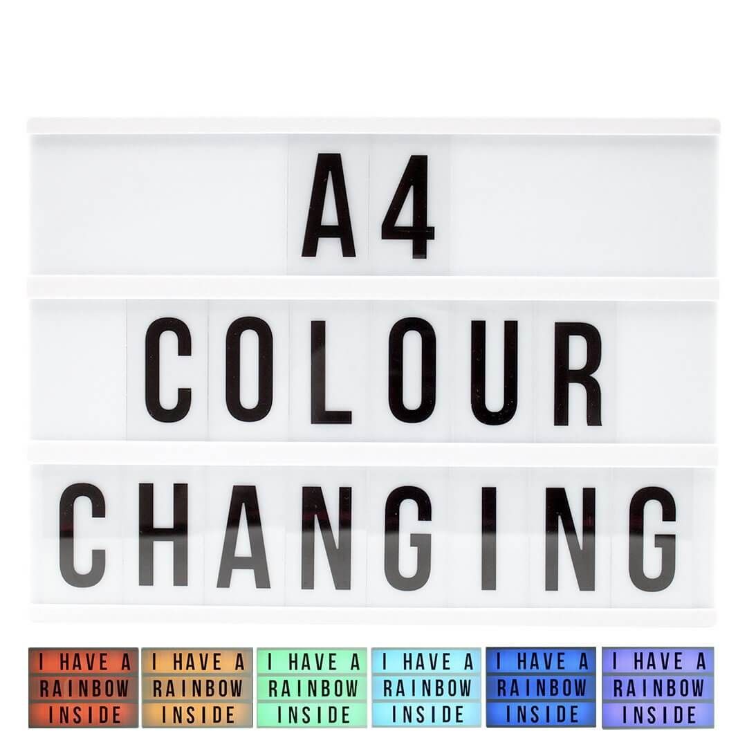 Light up your life color changing - Light Box A4 Noir Locomocean 