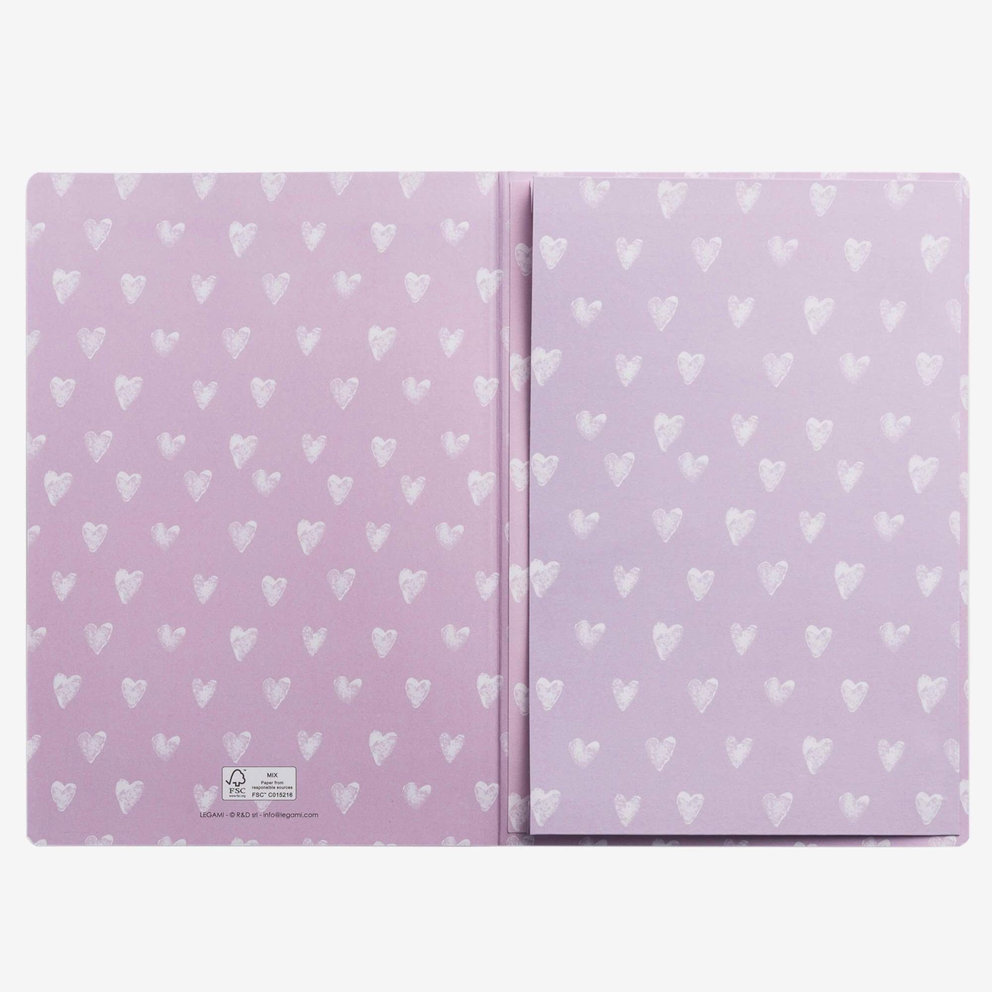 Notebook L Hearts - Carnet 160 pages Legami 