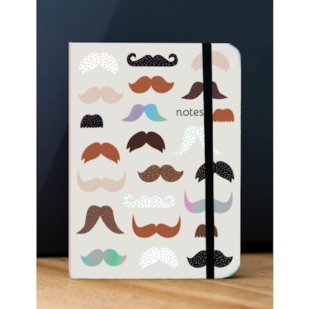 Notes Moustache - Carnet avec dorure 14x10cm 160 pages Cartes d'art 