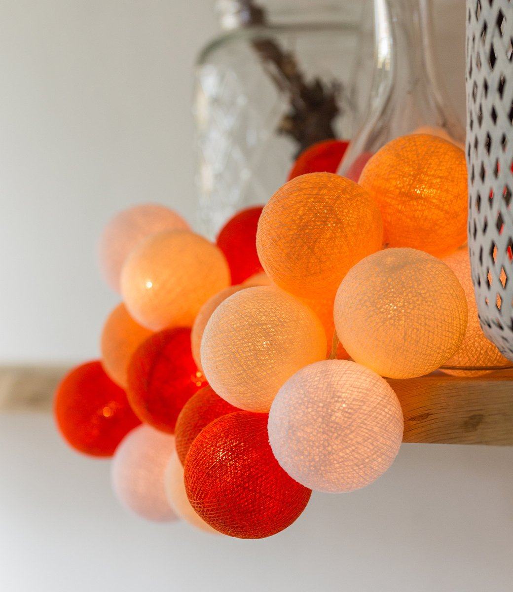 Orange - Guirlande lumineuse Guirlandes et cordons lumineux Cotton Ball Lights 