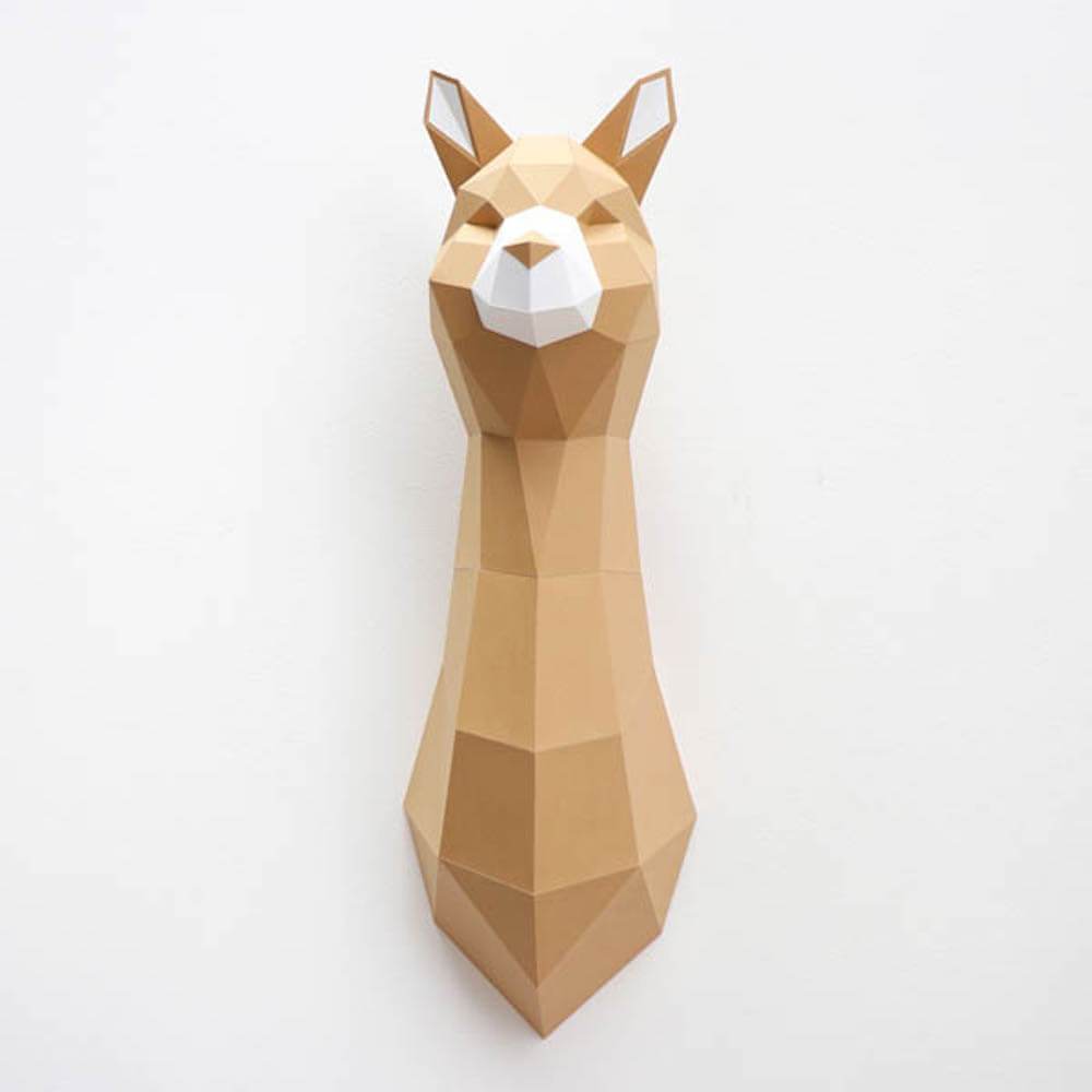 Paper Alpaca - Trophée en papier Assembli Caramel Brown 