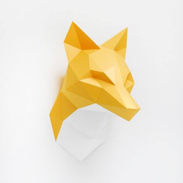 Paper Fox - Trophée en papier Assembli Citrus Orange 