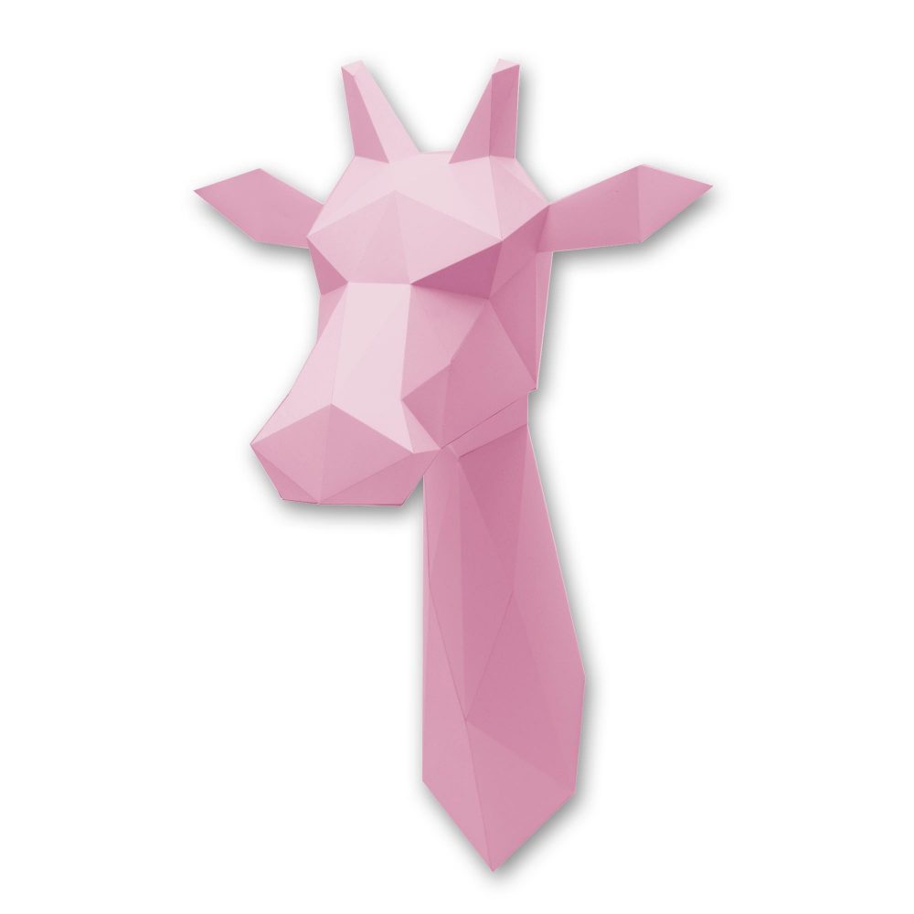 Paper Girafe - Trophée en papier Assembli Soft Pink 