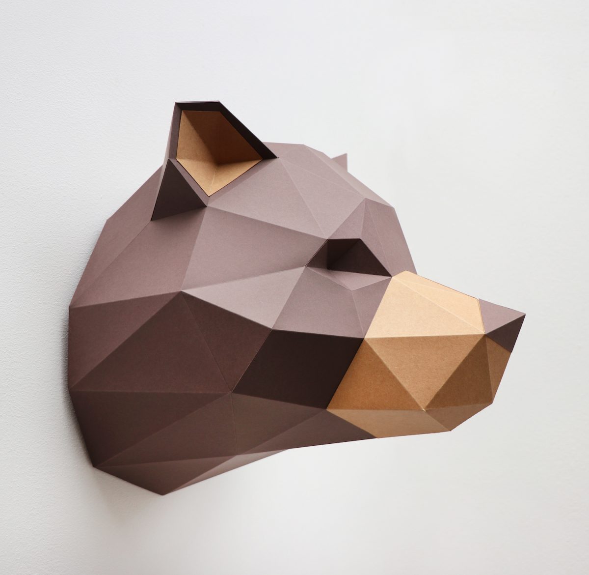 Paper Grizzly - Trophée en papier Assembli Chocolate Brown 