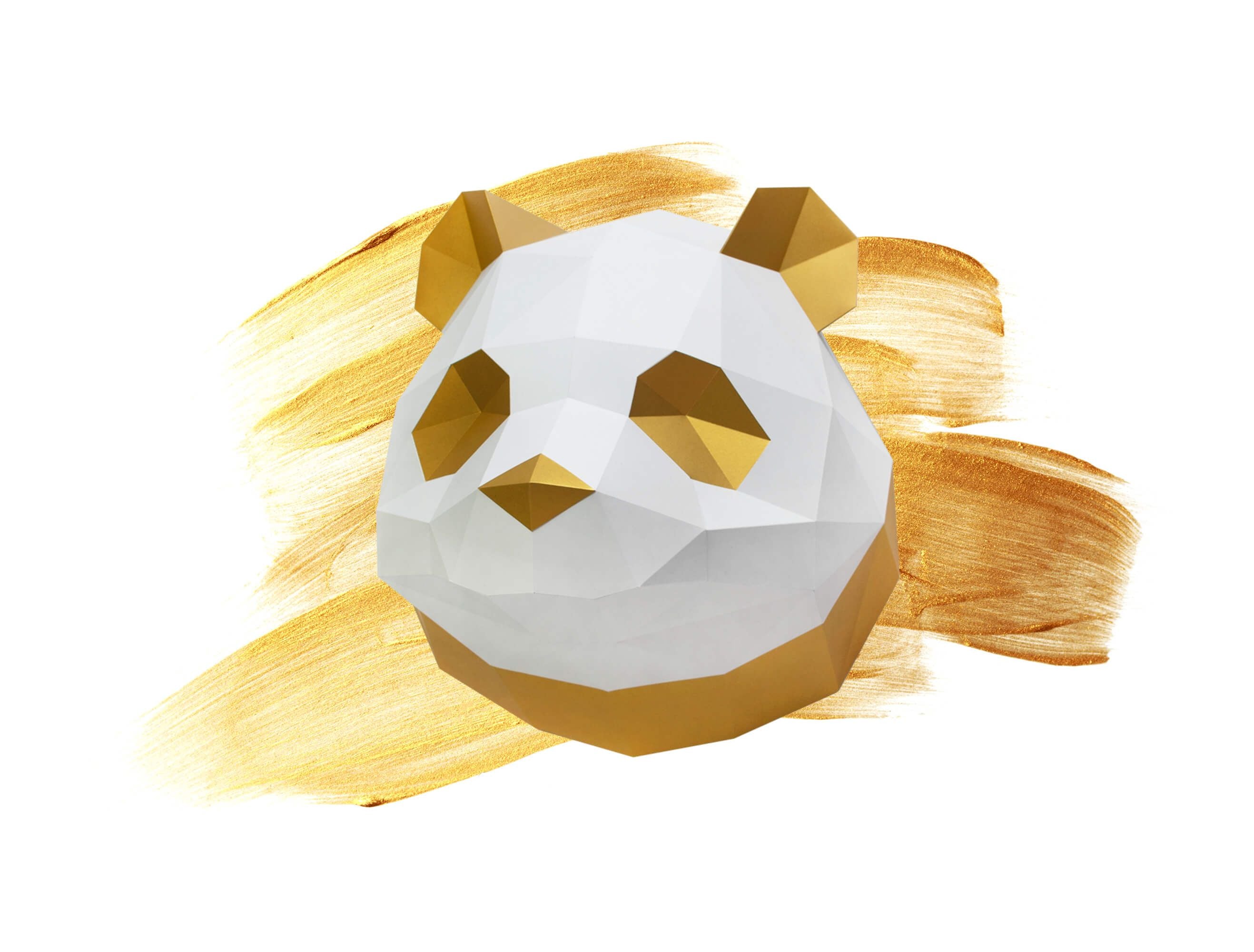 Paper Panda - Trophée en papier Assembli Satin Gold 