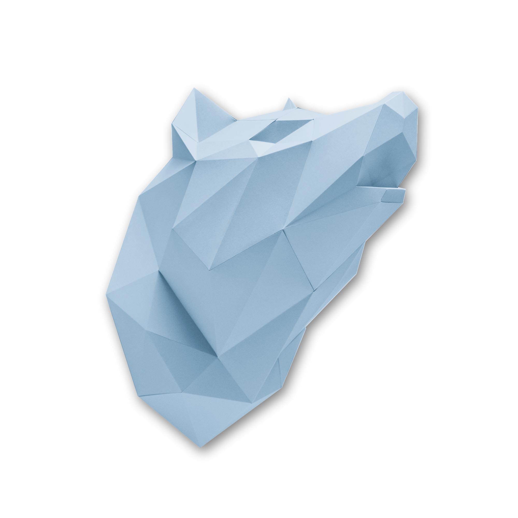 Paper Wolf - Trophée en papier Assembli Sky Blue 