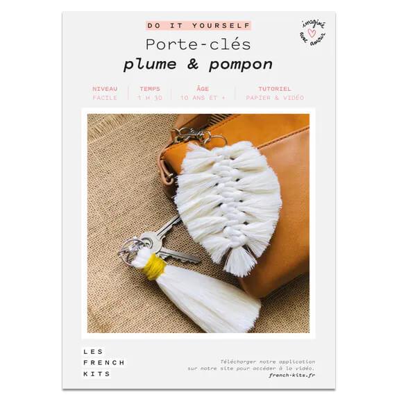 Plume & pompon - Porte-clés DIY Les French Kits 