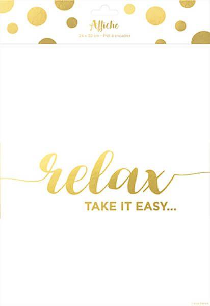 Relax take it easy - Affiche 24 x 30 cm Kiub 
