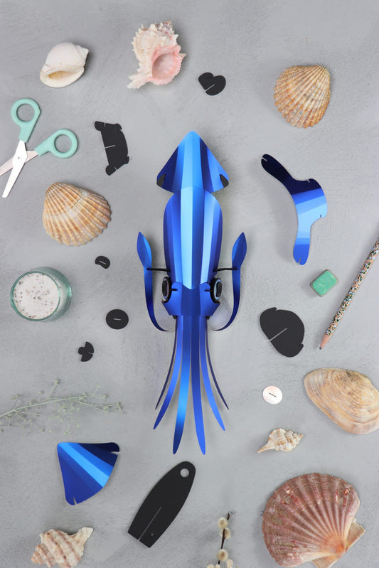 Squid - Calmar à assembler Assembli Cobalt Blue Metallic 