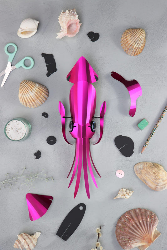 Squid - Calmar à assembler Assembli Pink Metallic 